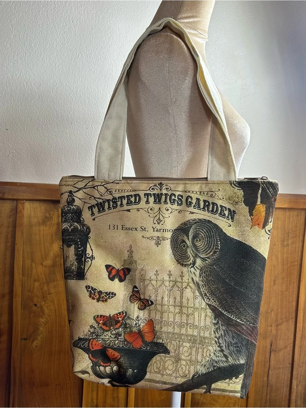 Hawthorne Gardens Graphic Canvas Tote Bag